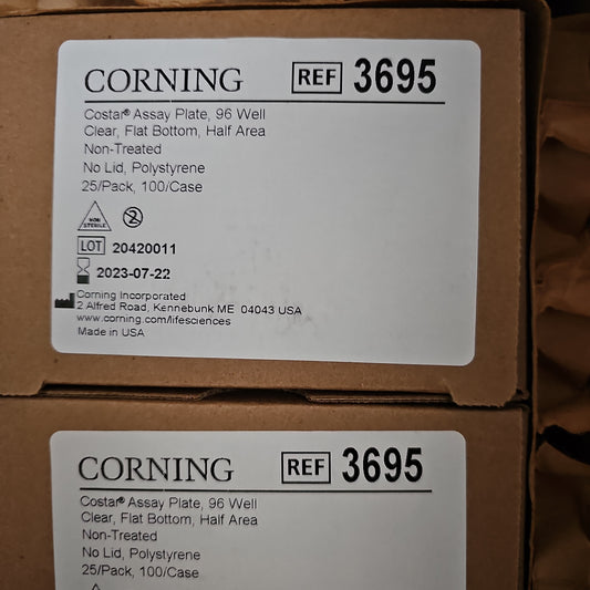 Corning® 96-well Half Area Clear Flat Bottom Polystyrene Plate 100/case